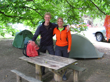 IMG 1082 Op de camping in El Bolson klaar voor een dagwandeling de Cerro El Piltriquitr n