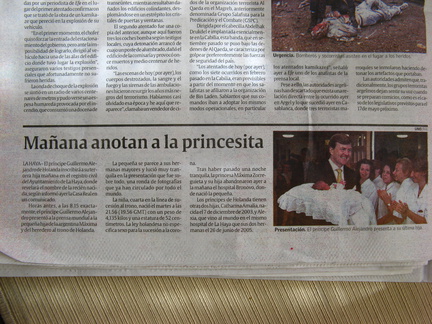 IMG 3642 Ons koningshuis in de argentijnse krant