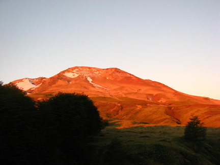 IMG 1269 Zon gaat onder over Vulkaan Puyehue