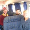 IMG 2108 In de bus met Ido en Vladi naar Tortel