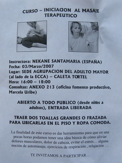 IMG 2128 Een spaanse toeriste Ne gaf gratis massagecursus aan de bevolking van Tortel