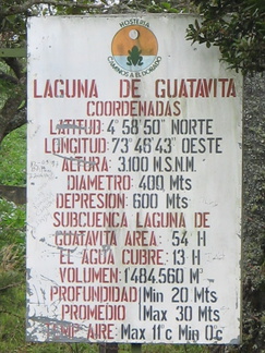 IMG 9578 De gegevens van Laguna de Guatavita oftewel El Dorado