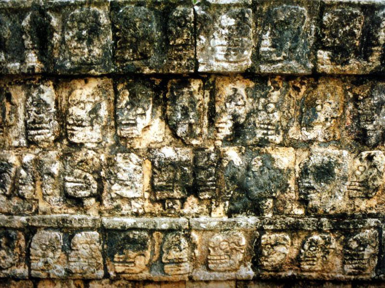 Chichen Itza detail from the platform of the skulls kjhauger