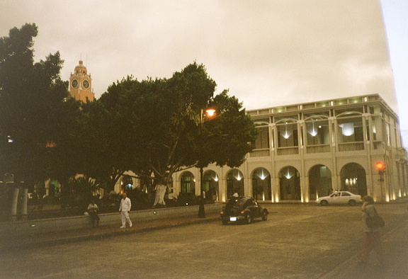 Merida zocalo at night