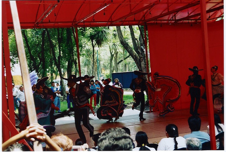 Mexico City Park mexican dancers