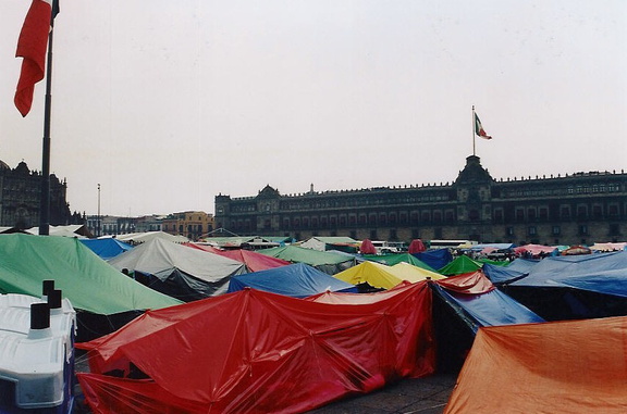 Mexico City Zocalo Teachers strike