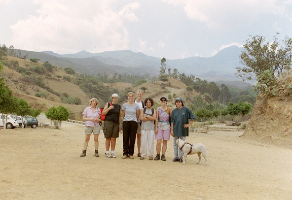 Oaxaca waterfall walk group picture