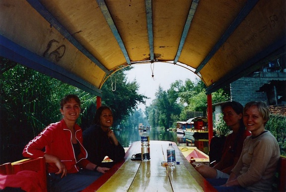 Xochimilco alle vrouwen op de boot