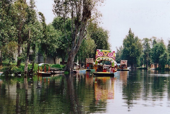 Xochimilco uitzicht op sloot