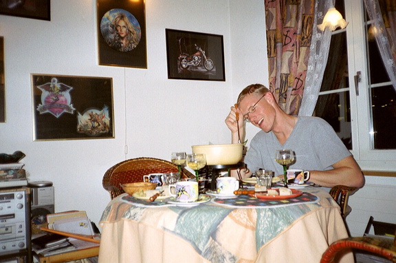 Flurlingen Eelco aan de fondue