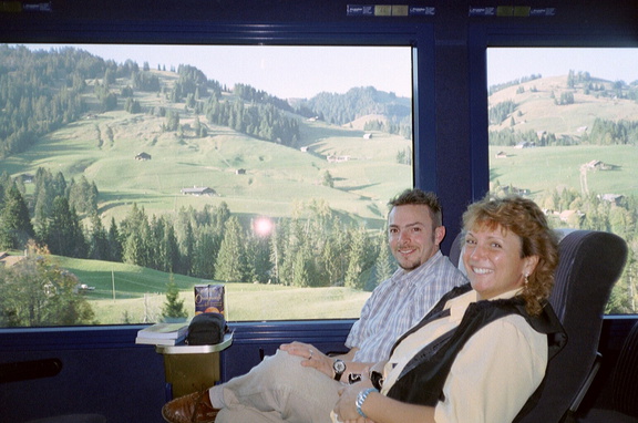 Gstaad Danny en Connie in de trein