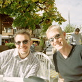 Gstaad Danny en Eelco op het terras