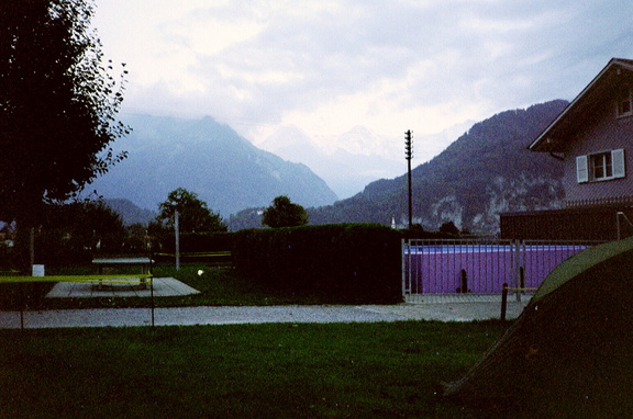 Interlaken Uitzicht vanuit de tent 2