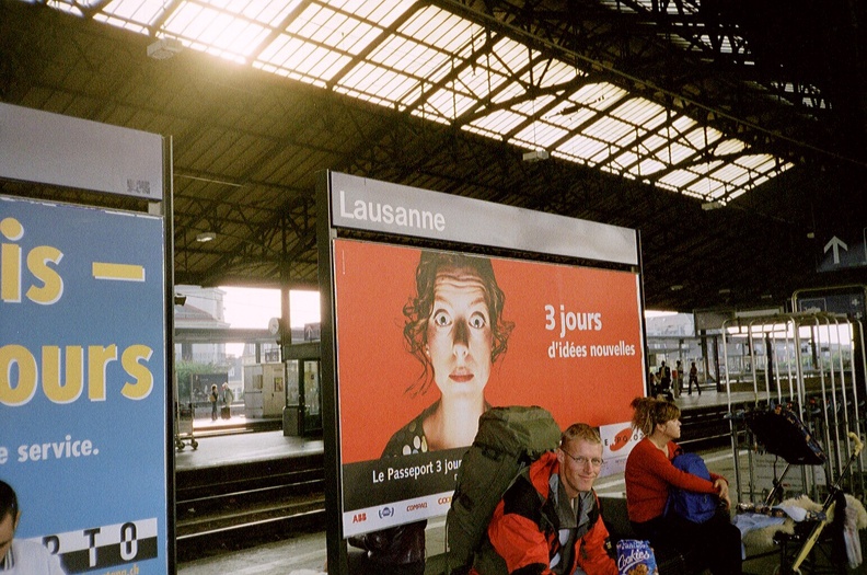 Lausanne Eelco op het station