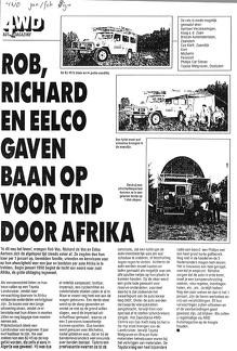 1990-01-02 4WD - Rob, Richard en eelco gaven baan op voor trip door afrika 