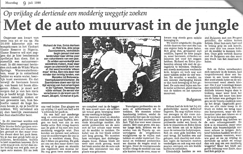 1990-07-09 Typhoon - Met de auto muurvast in de jungle