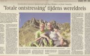 Artikel `Totale onstressing tijdens wereldreis´ uit NHD 6 jan 2007