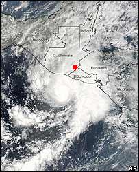 Hurricane Adrian, and our location at that moment