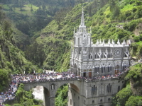 De gotische kerk in Las Lajas