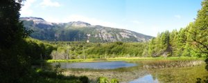 Panorama Laguna Los Sapos in het Reserva Nacional Coihaique