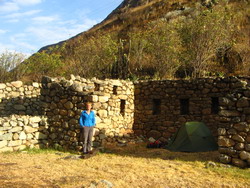 Kamperen op inca ruïnes
