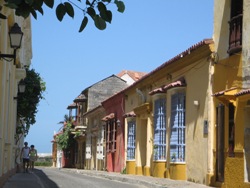 Straatje in het oude centrum van Cartagena