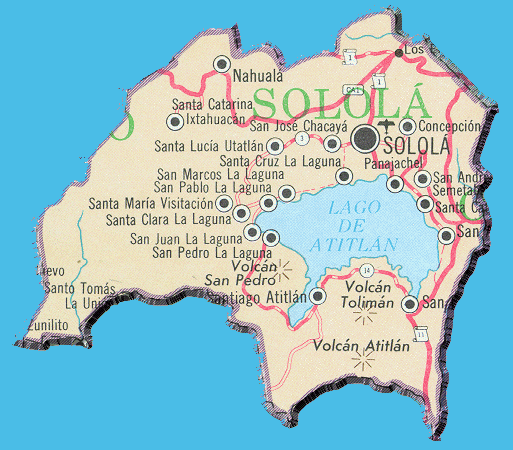 Kaart van Atitlan