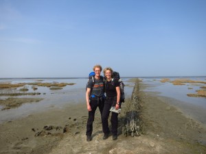 De Waddenzee aangetikt ten noorden van Pieterburen