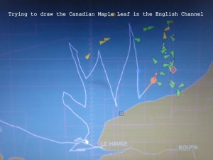 Maple leaf in the channel